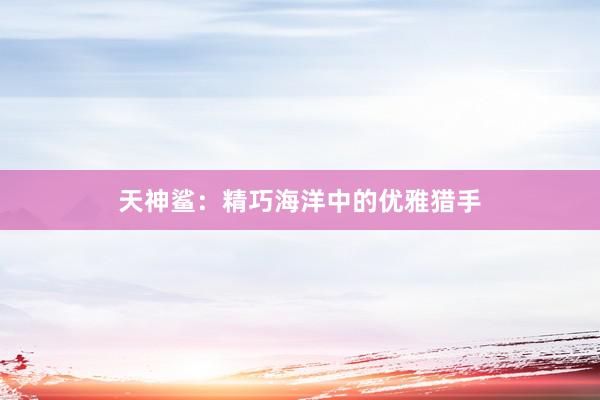 天神鲨：精巧海洋中的优雅猎手